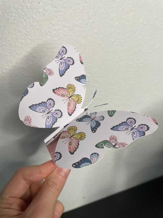 Patterned butterfly bookmark