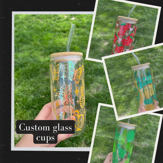 Custom glass can cup